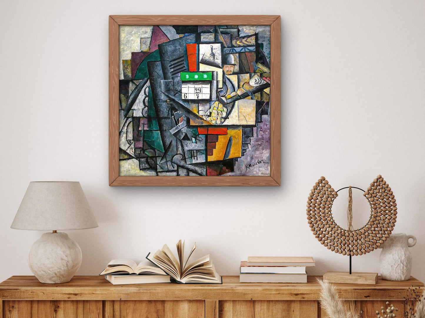 Woman at the Tram Stop by Kazimir Malevich, 1913, Futurism and Constructivism, fine art print