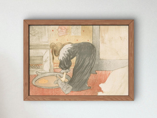 Woman at the Tub by Henri de Toulouse-Lautrec, 1896, Art Nouveau and Belle Époque, fine art print