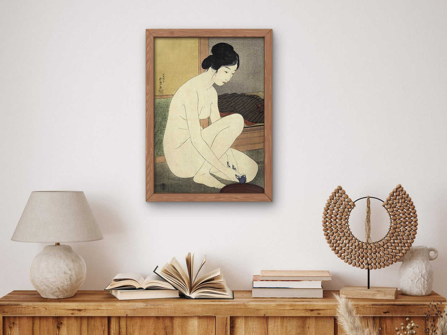 Woman Bathing by Hashiguchi Goyō, 1915, Japanese Woodblock Prints, fine art print