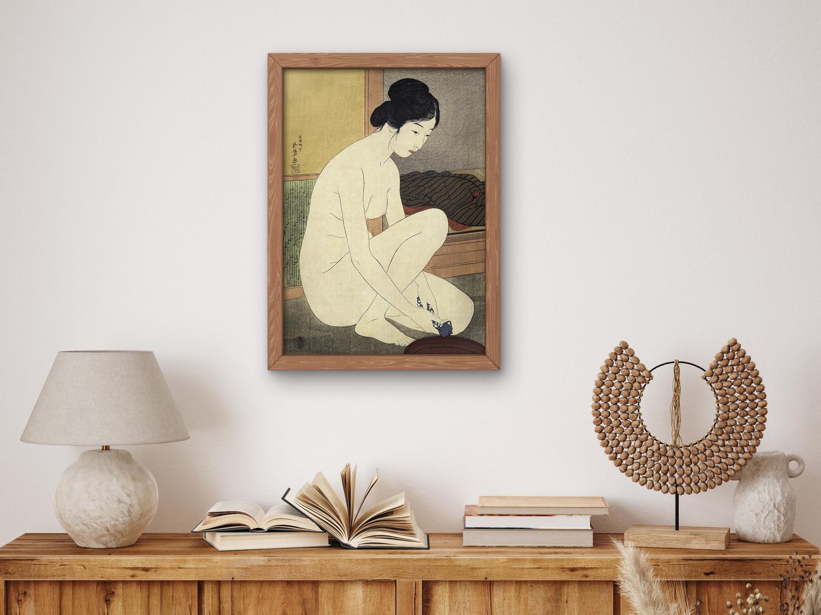 Woman Bathing by Hashiguchi Goyō, 1915, Japanese Woodblock Prints, fine art print