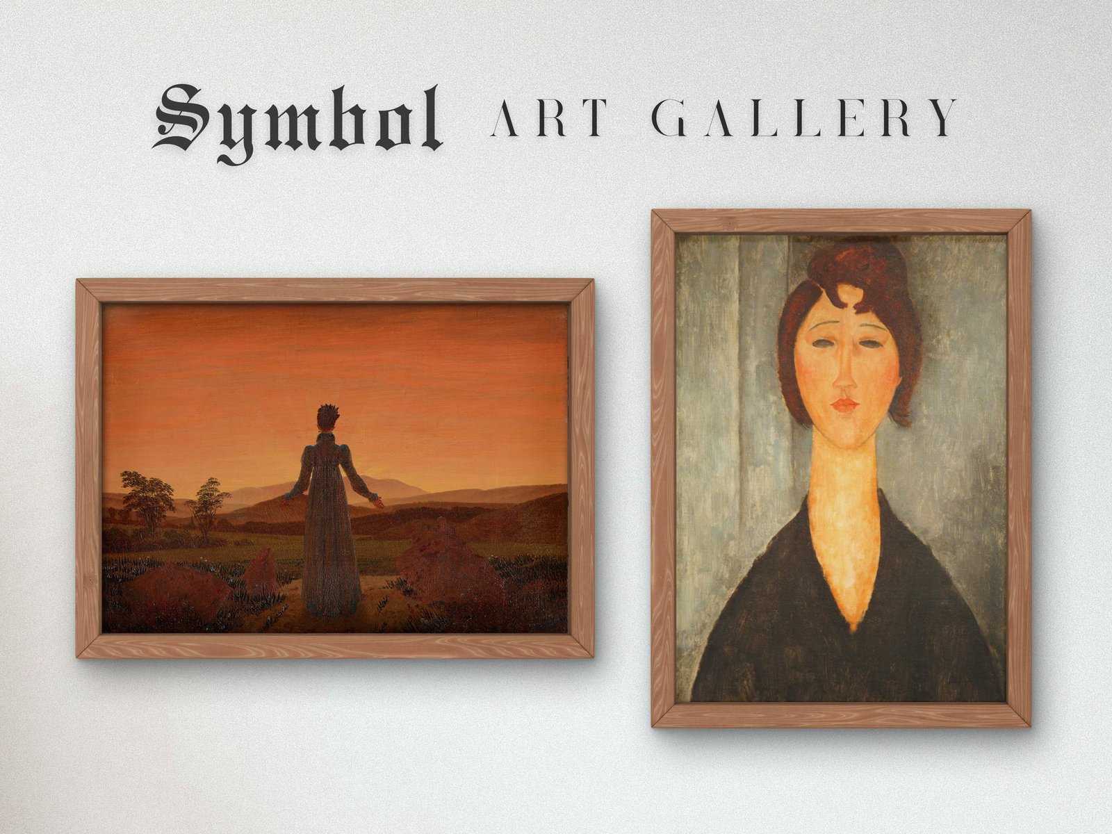 Woman in front of Setting Sun by Caspar David Friedrich, 1818, Romanticism, fine art print