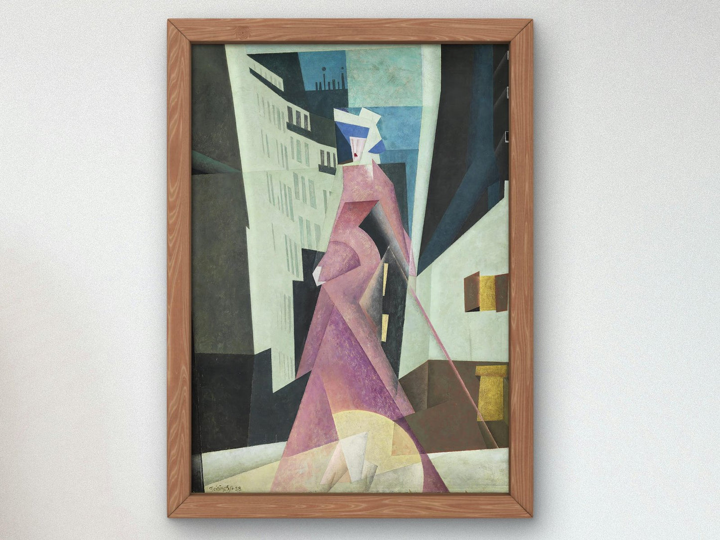 Woman in Mauve by Lyonel Feininger, 1922, Art Deco and American Modernism, fine art print
