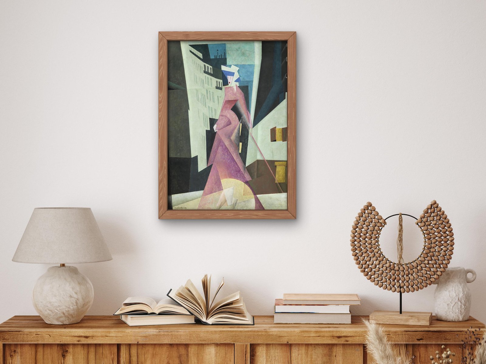 Woman in Mauve by Lyonel Feininger, 1922, Art Deco and American Modernism, fine art print