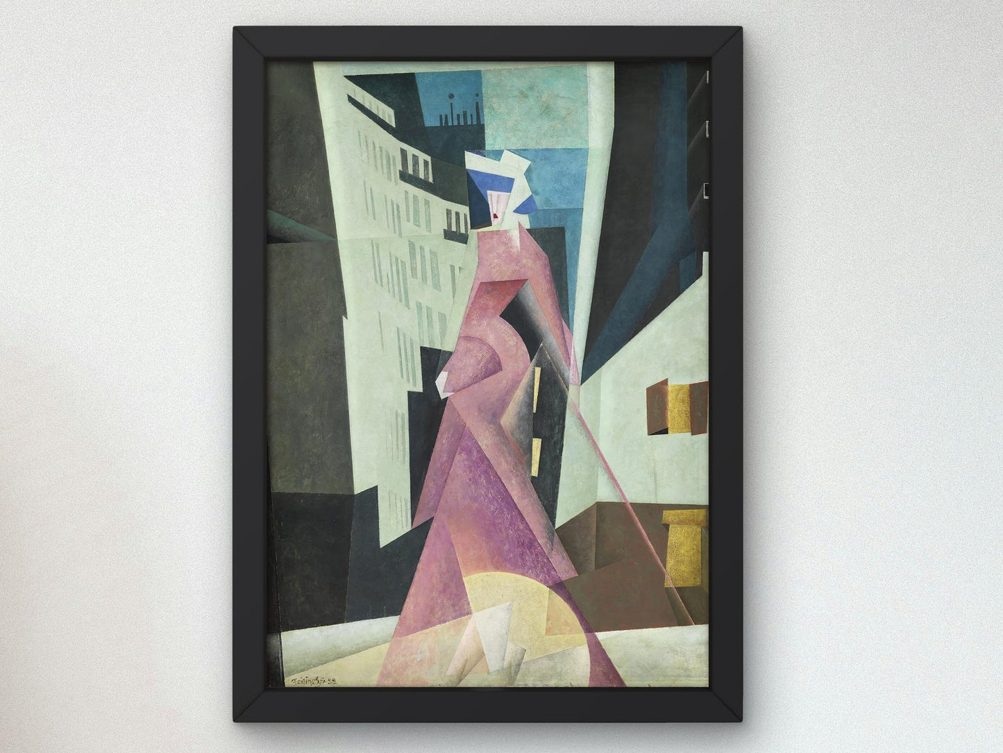 Woman in Mauve by Lyonel Feininger, 1922, Art Deco and American Modernism, fine art print