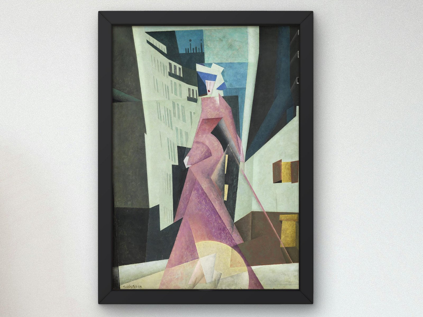 Woman in Mauve by Lyonel Feininger, 1922, Art Deco and American Modernism, fine art print