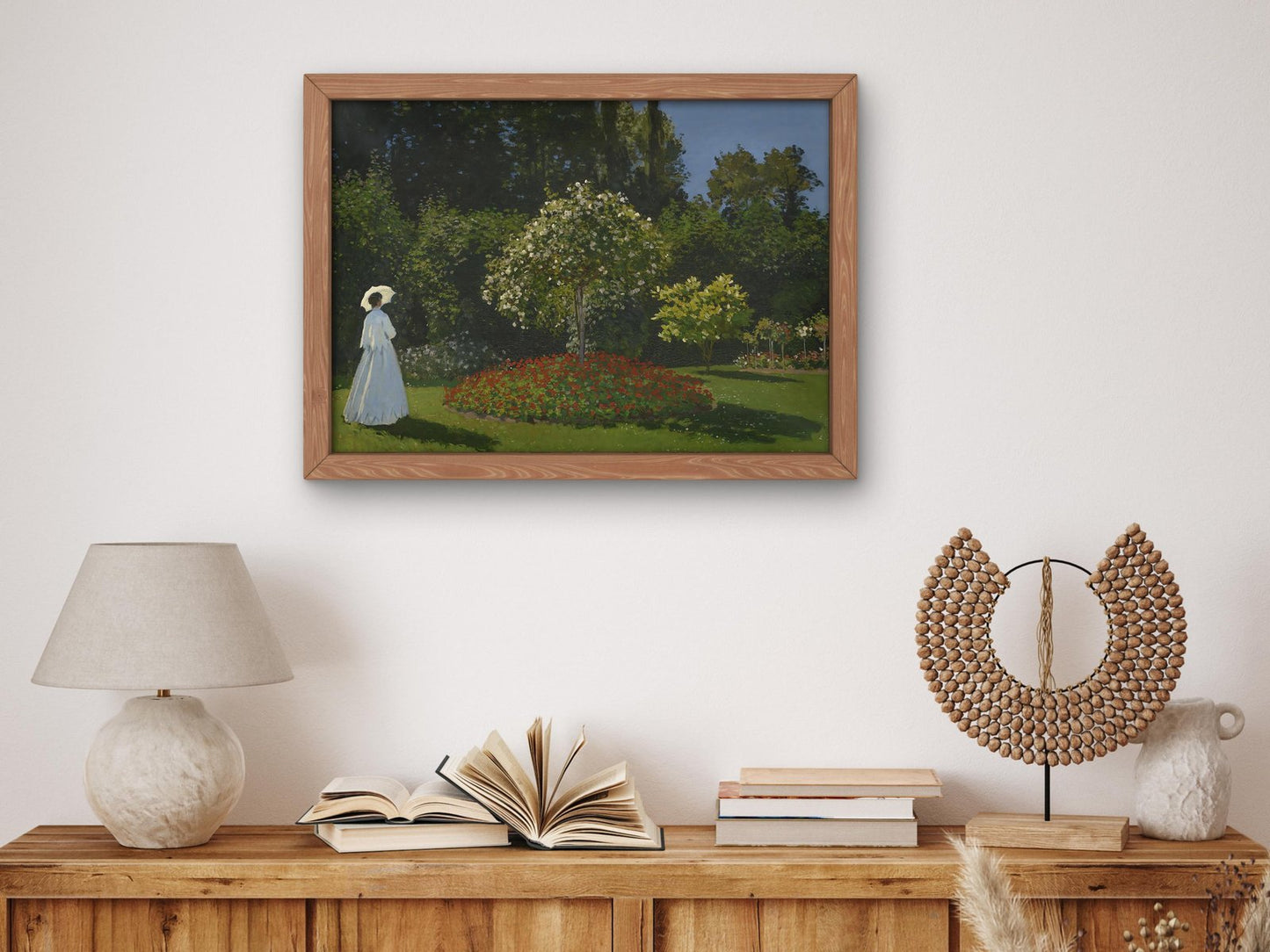 Woman in the Garden, Sainte-Adresse by Claude Monet, 1867, Impressionism, fine art print