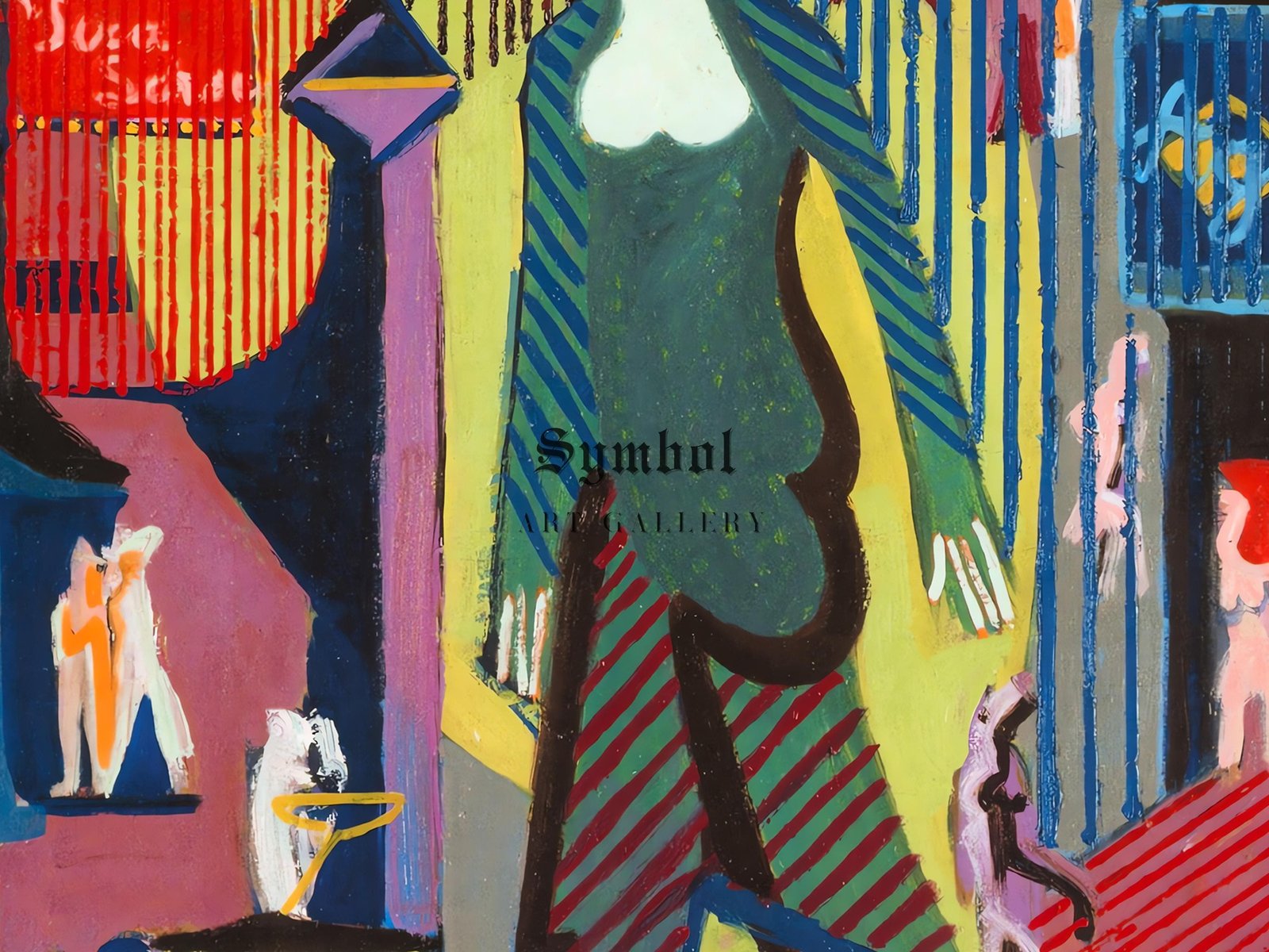 Woman Walking Night Street by Ernst Ludwig Kirchner, 1929, Expressionism, fine art print