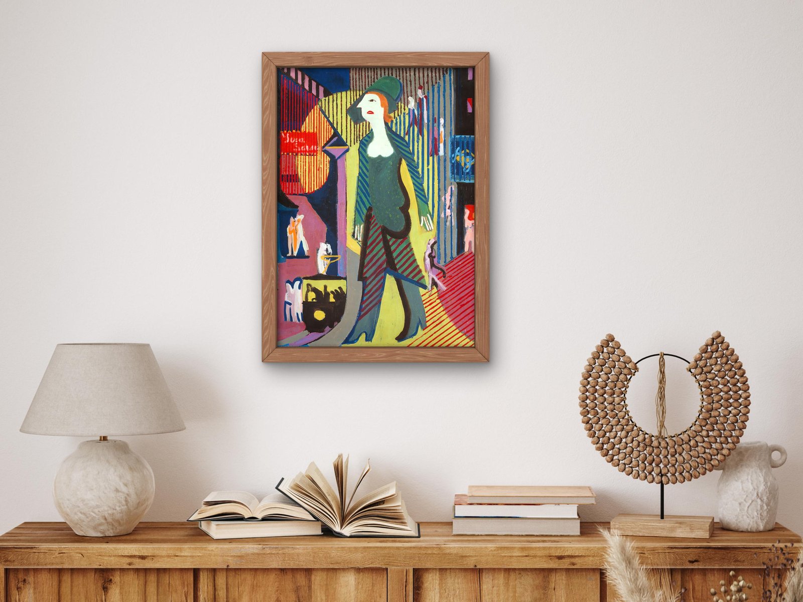 Woman Walking Night Street by Ernst Ludwig Kirchner, 1929, Expressionism, fine art print