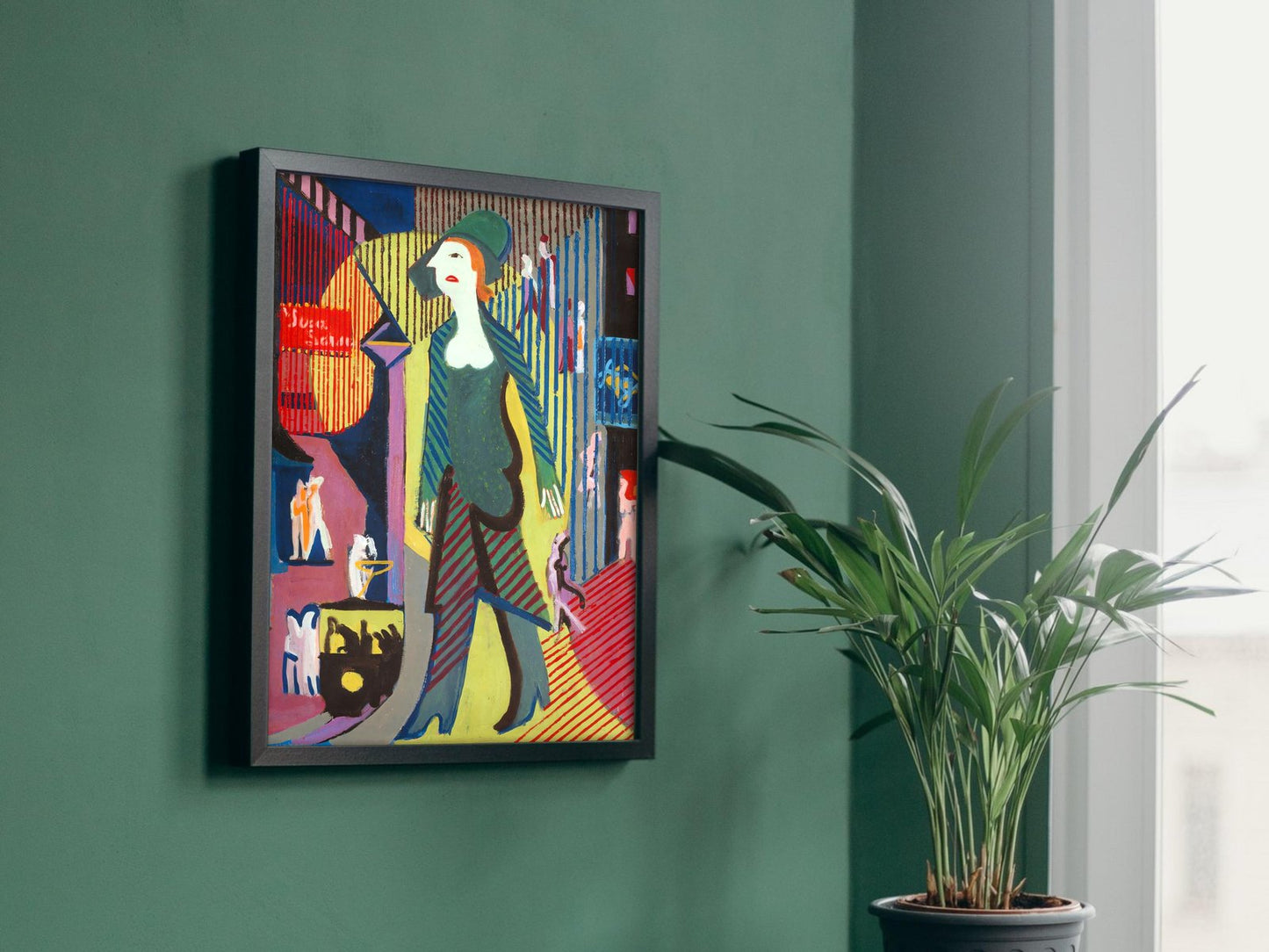 Woman Walking Night Street by Ernst Ludwig Kirchner, 1929, Expressionism, fine art print