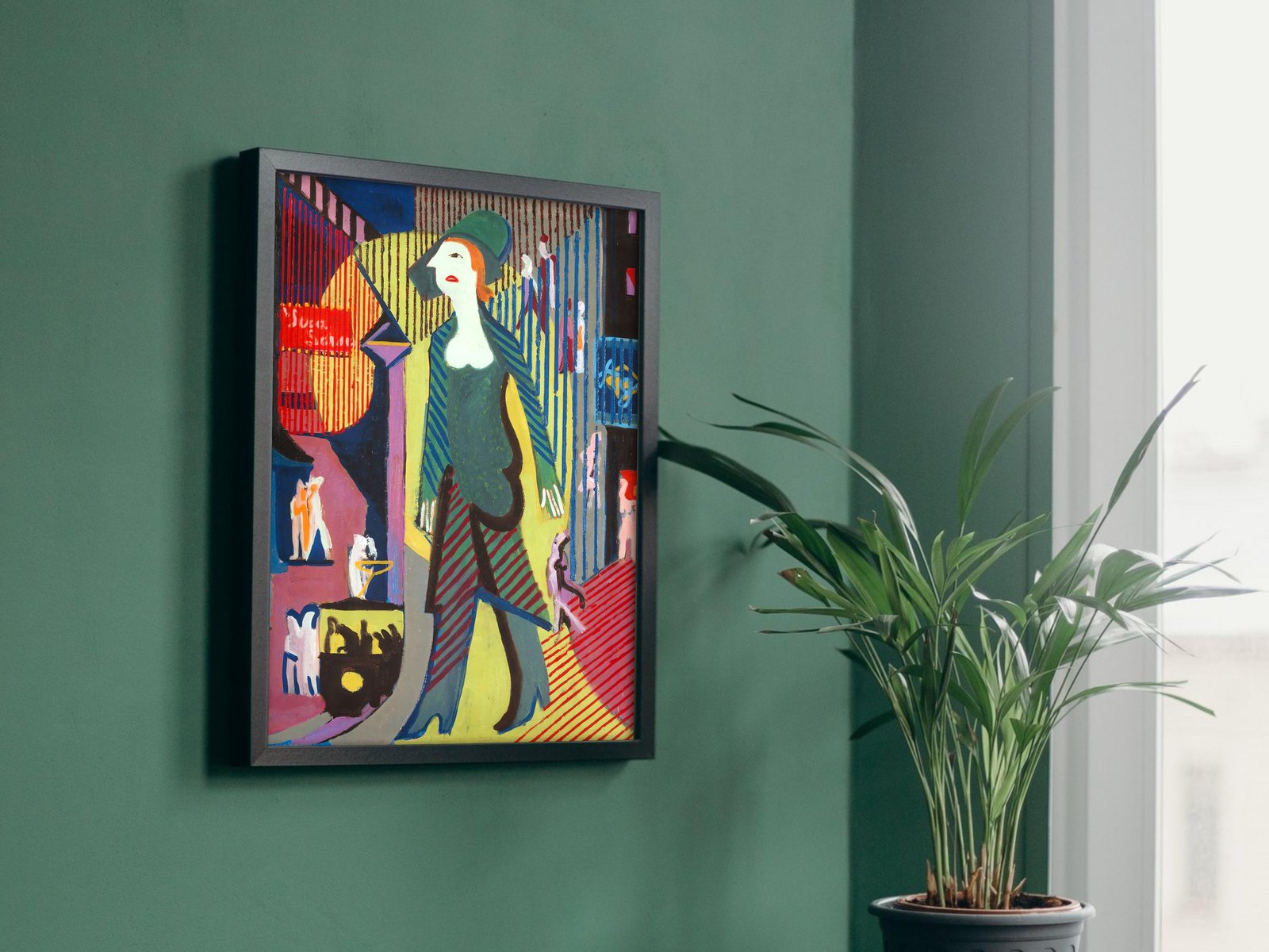 Woman Walking Night Street by Ernst Ludwig Kirchner, 1929, Expressionism, fine art print