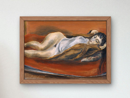 Woman Reclining by Yasuo Kuniyoshi, 1929, Art Deco and American Modernism, fine art print