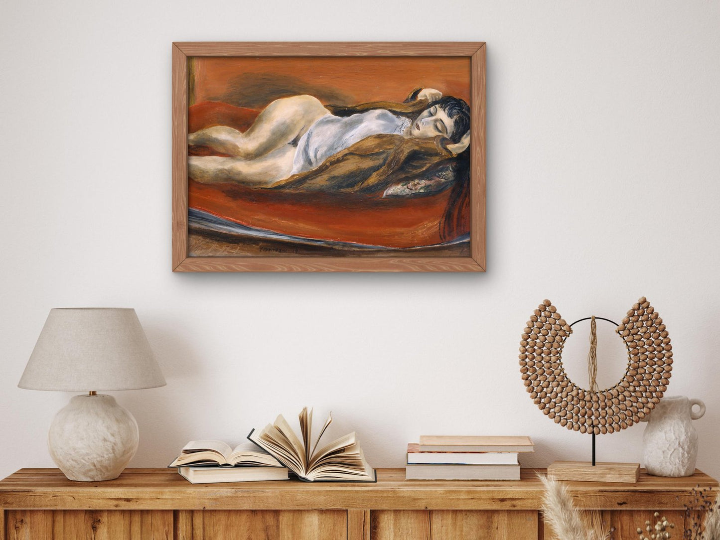 Woman Reclining by Yasuo Kuniyoshi, 1929, Art Deco and American Modernism, fine art print