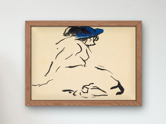 Woman Seated on Ground by Francis Cadell, 1915, Art Deco and American Modernism, fine art print