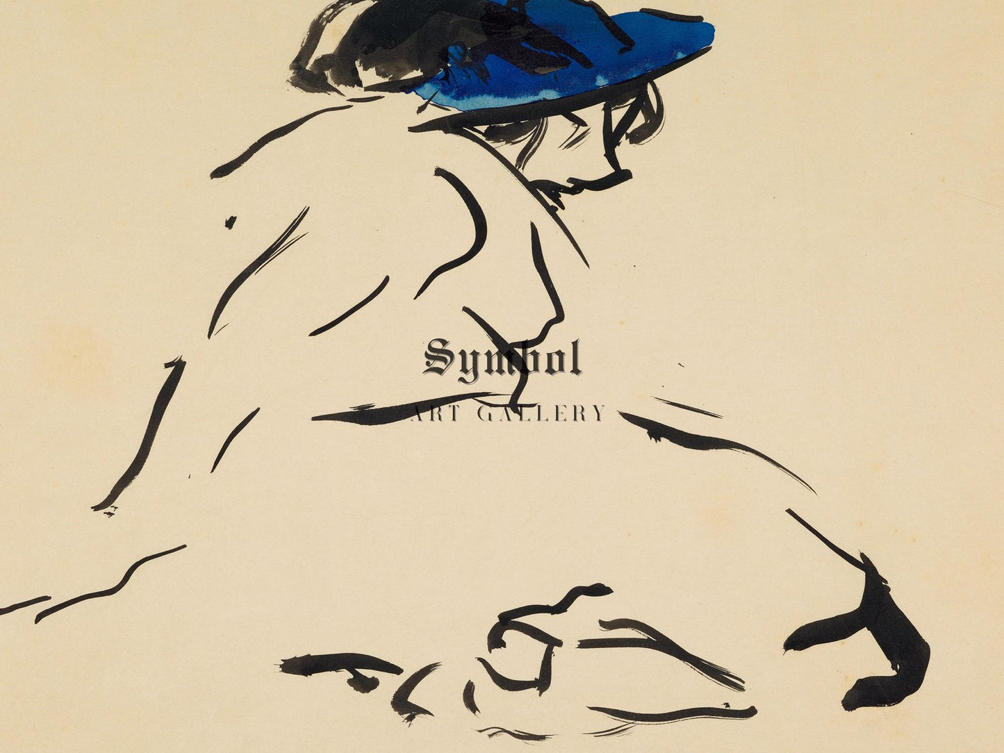 Woman Seated on Ground by Francis Cadell, 1915, Art Deco and American Modernism, fine art print
