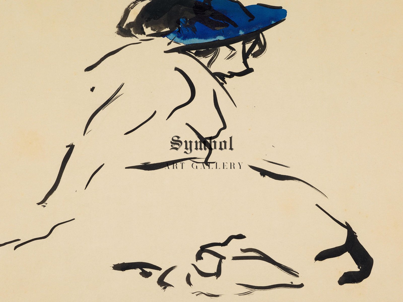 Woman Seated on Ground by Francis Cadell, 1915, Art Deco and American Modernism, fine art print
