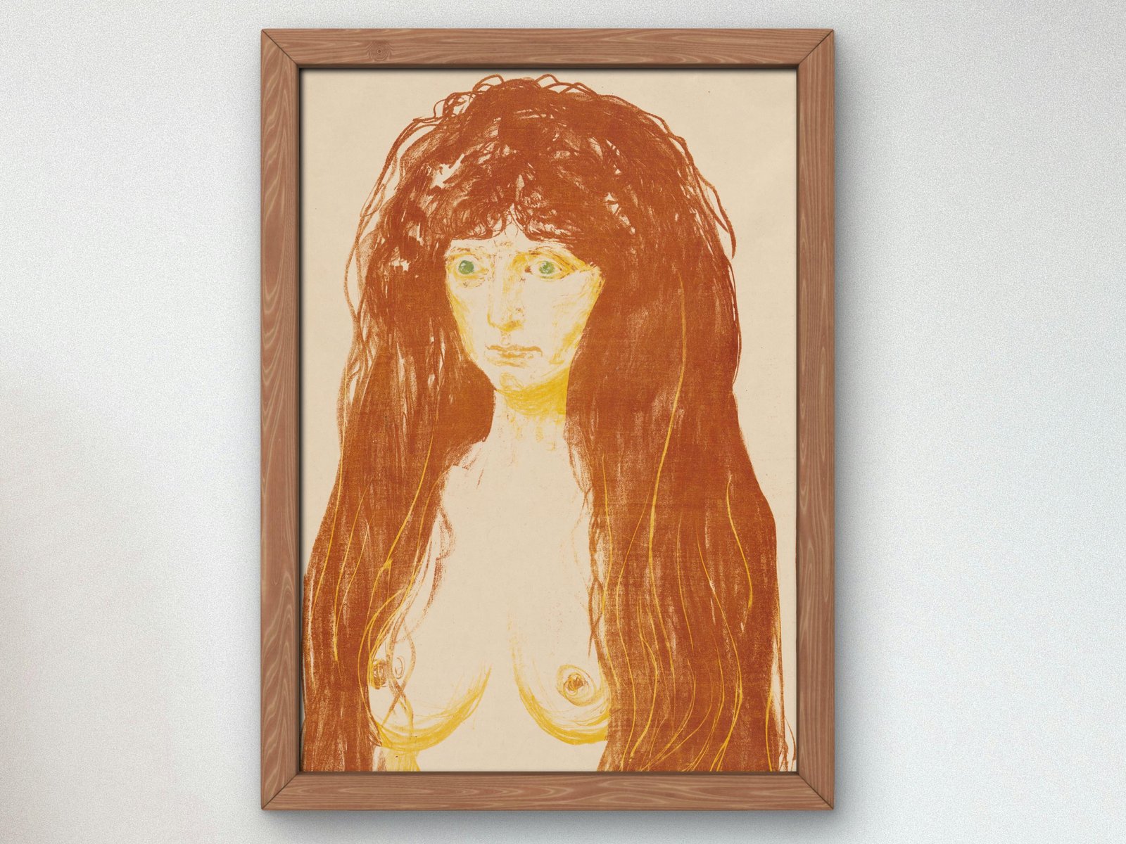 Woman with Red Hair and Green Eyes by unknown artist, 1901, fine art print
