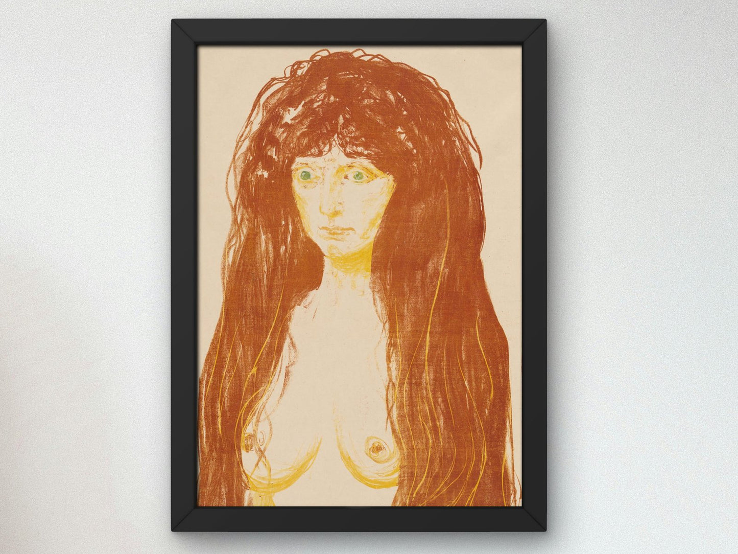 Woman with Red Hair and Green Eyes by unknown artist, 1901, fine art print