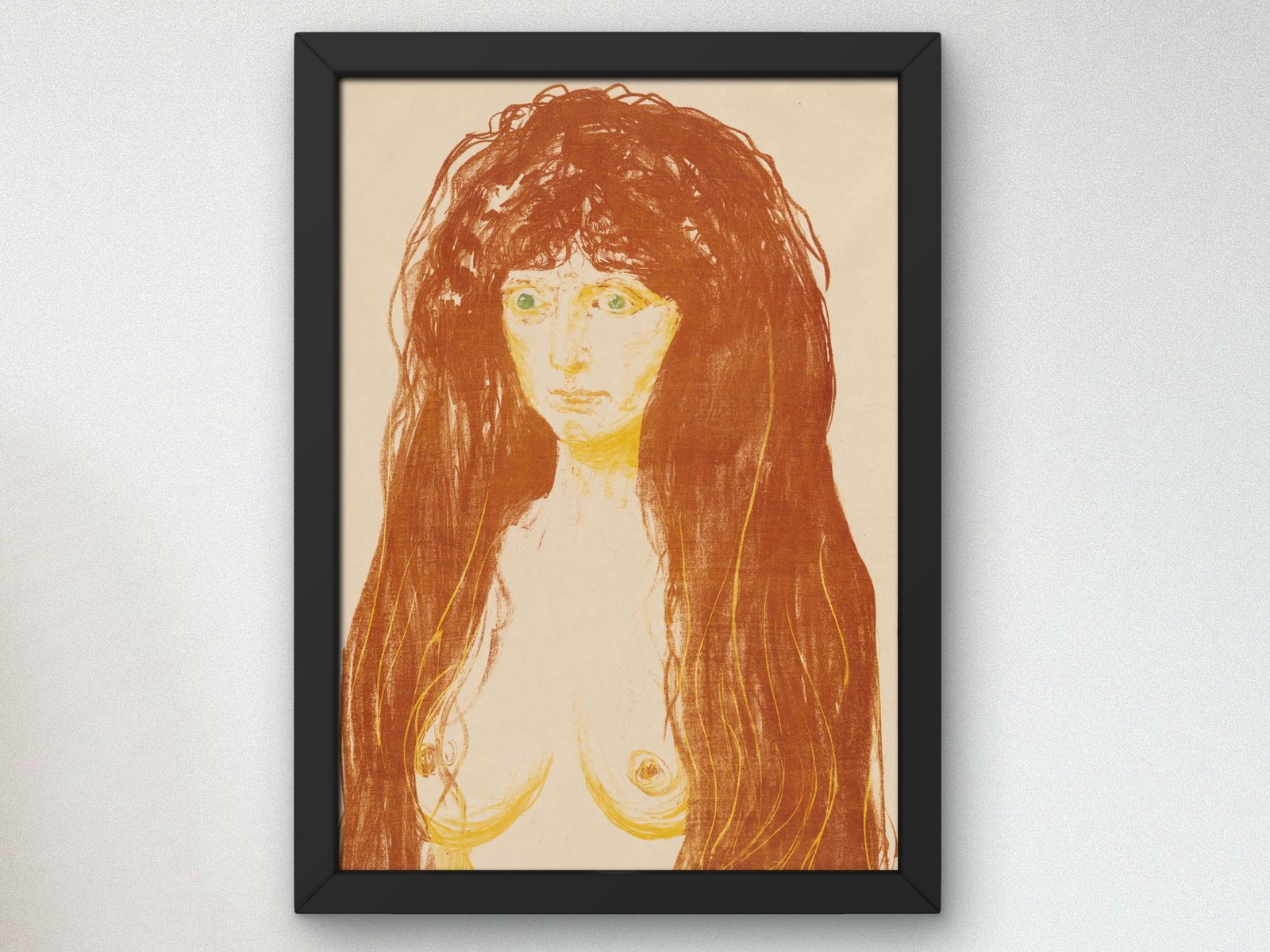 Woman with Red Hair and Green Eyes by unknown artist, 1901, fine art print