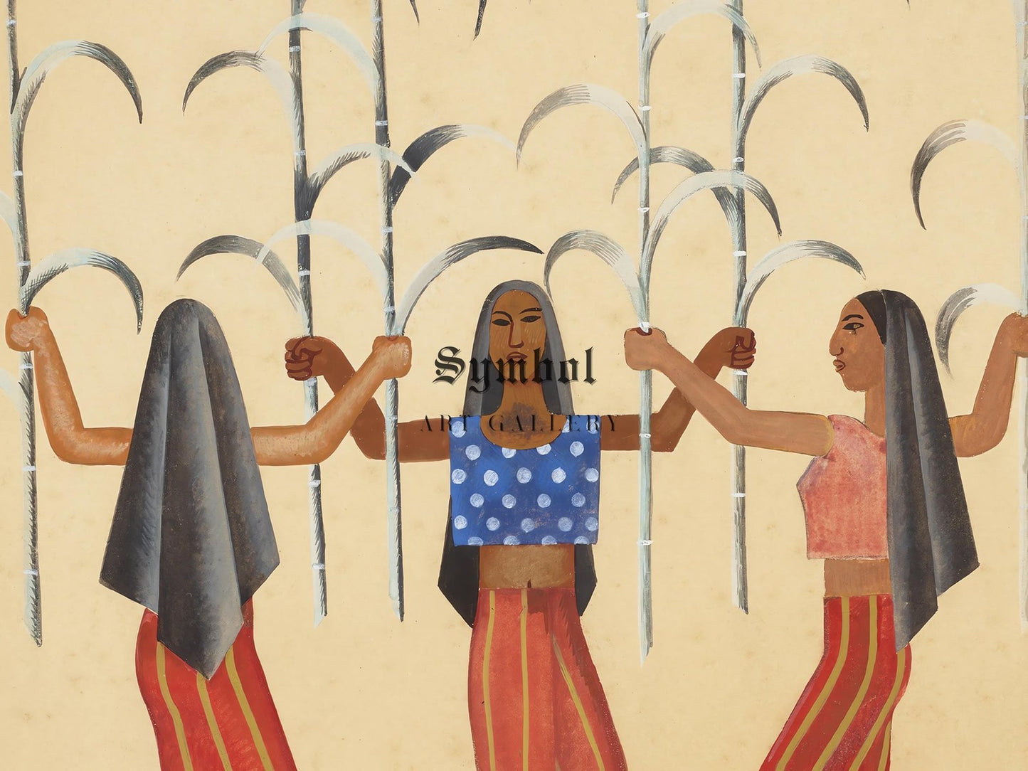 Women in Sugarcane Field by Miguel Covarrubias, 1935, Art Deco and American Modernism, fine art print