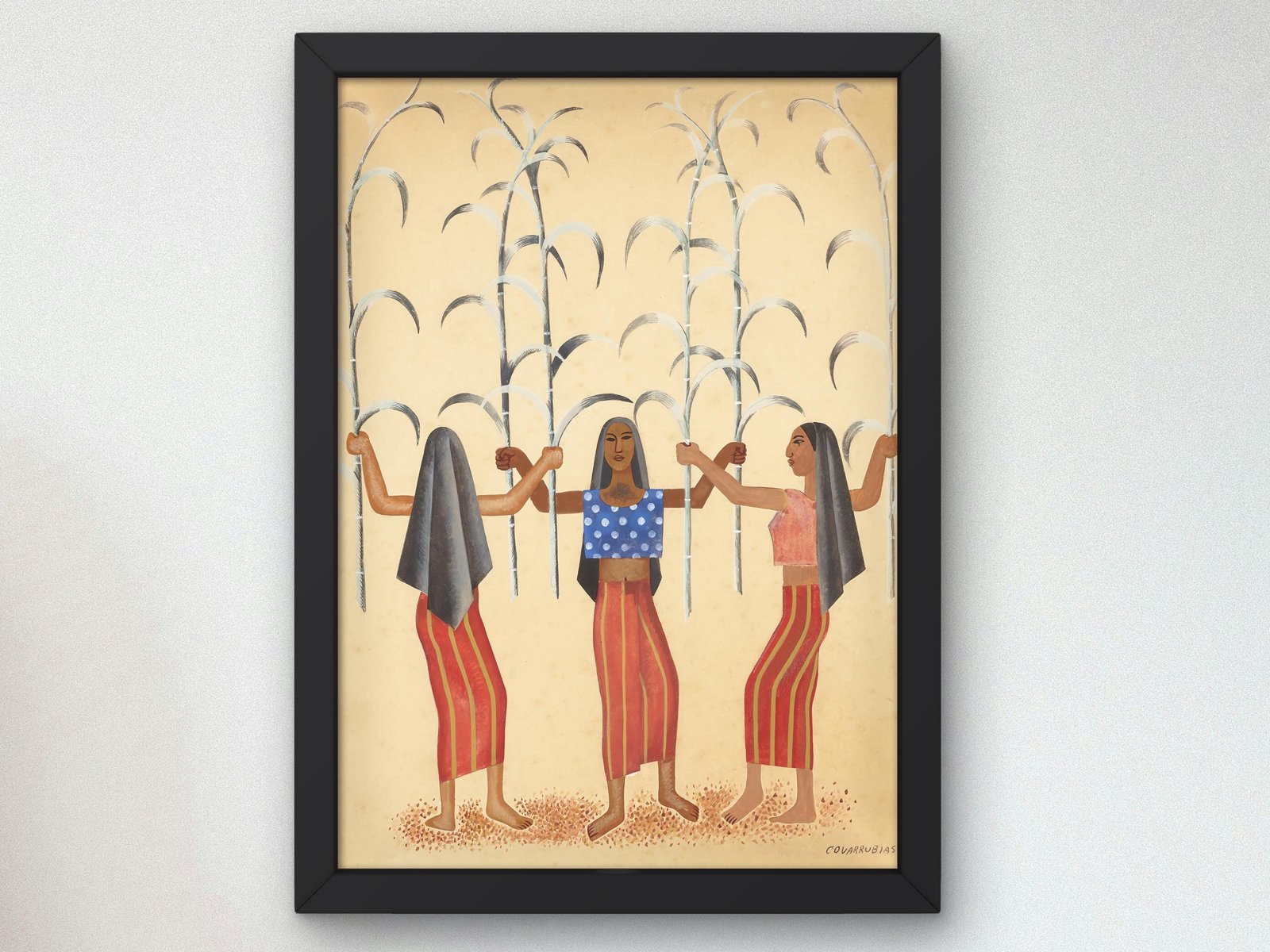 Women in Sugarcane Field by Miguel Covarrubias, 1935, Art Deco and American Modernism, fine art print