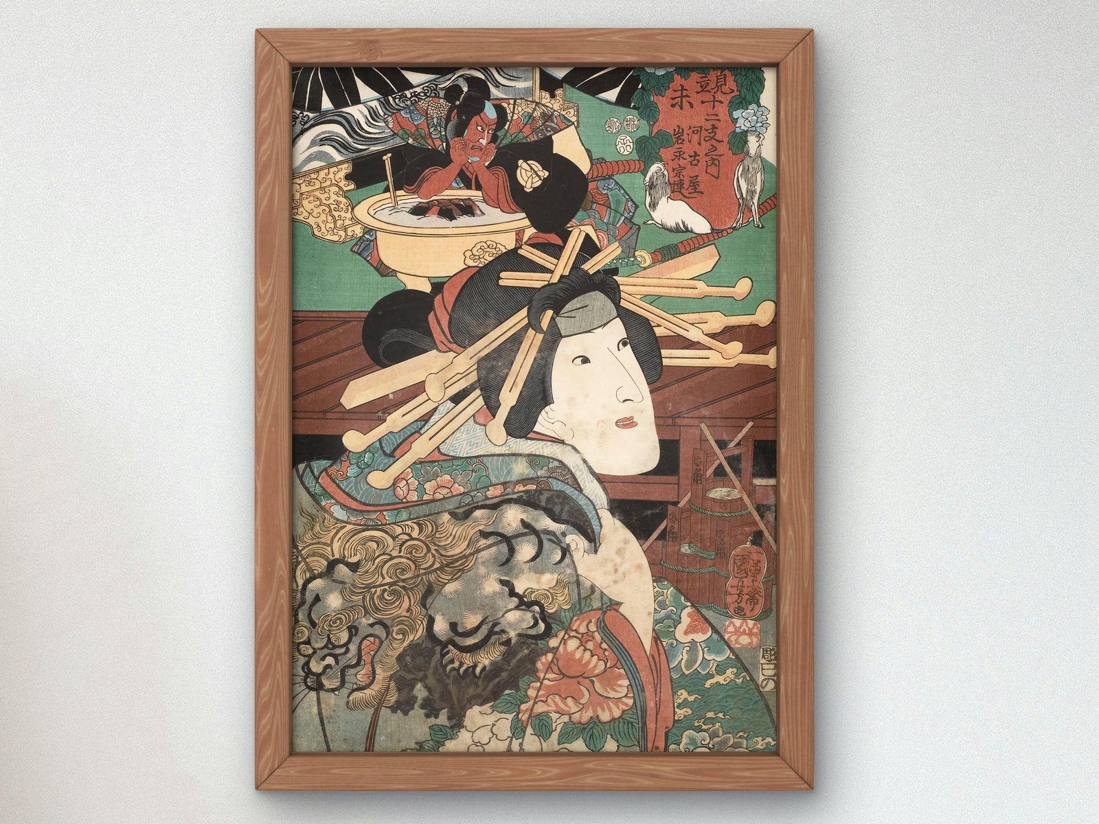 Woodcut by Utagawa Kuniyoshi, 1852, Japanese Woodblock Prints, fine art print