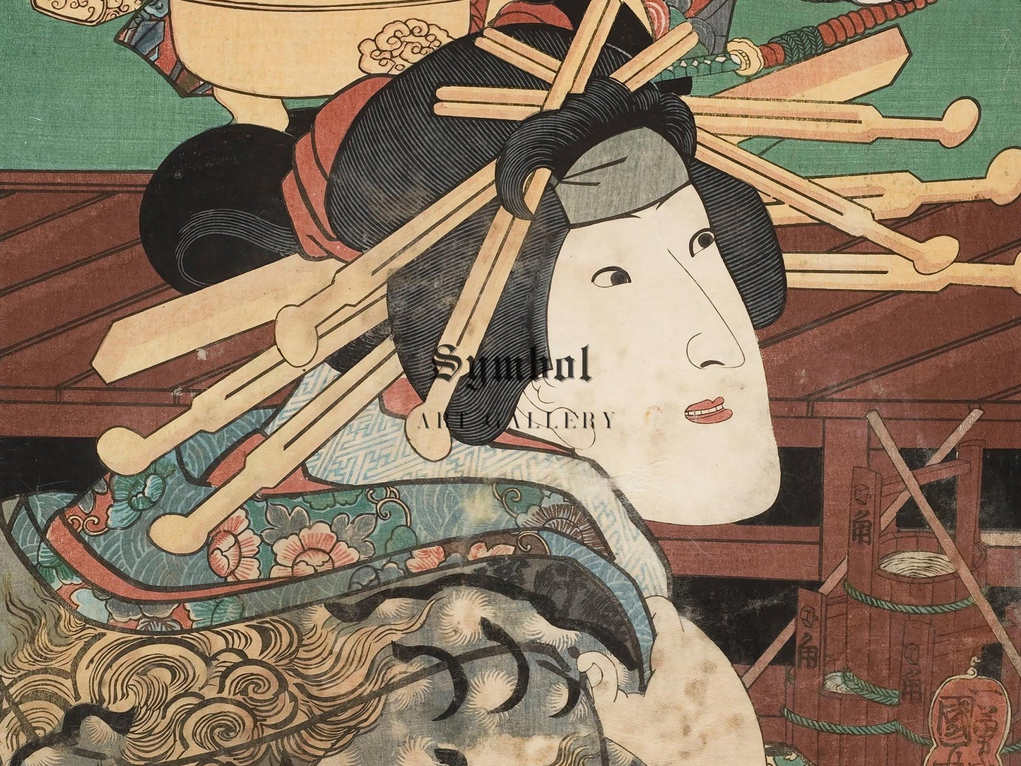 Woodcut by Utagawa Kuniyoshi, 1852, Japanese Woodblock Prints, fine art print