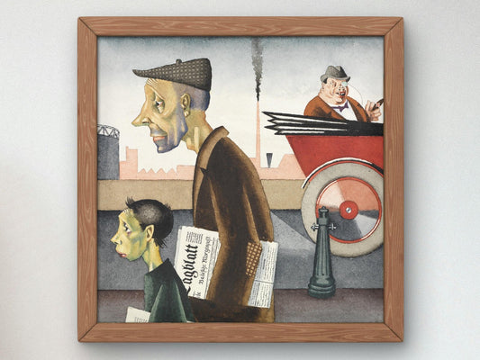 Work Defiles by Georg Scholz, 1921, Art Deco and American Modernism, fine art print