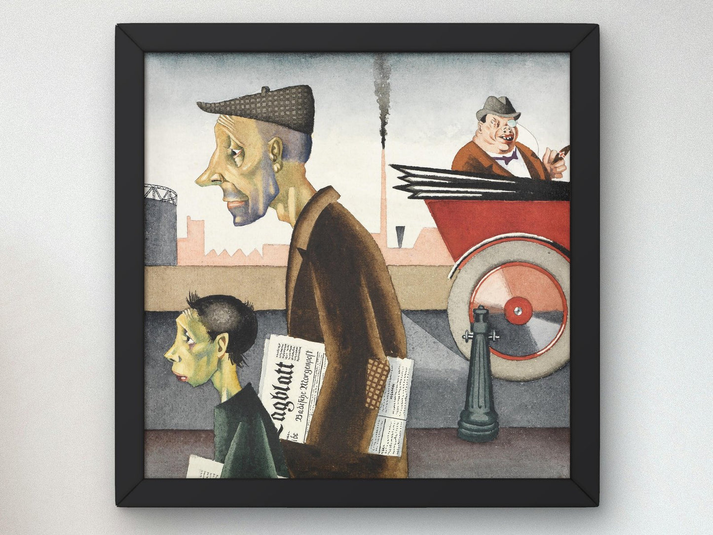 Work Defiles by Georg Scholz, 1921, Art Deco and American Modernism, fine art print
