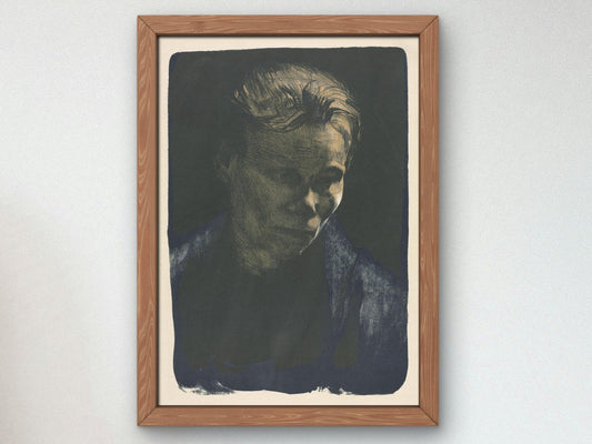 Working Woman with Blue Shawl by Käthe Kollwitz, 1903, Expressionism, fine art print