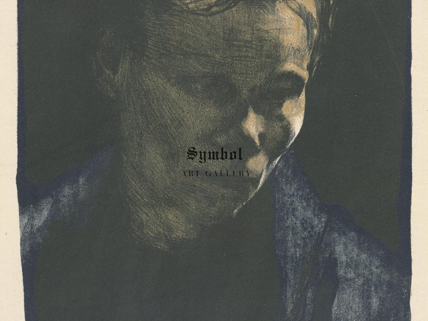 Working Woman with Blue Shawl by Käthe Kollwitz, 1903, Expressionism, fine art print