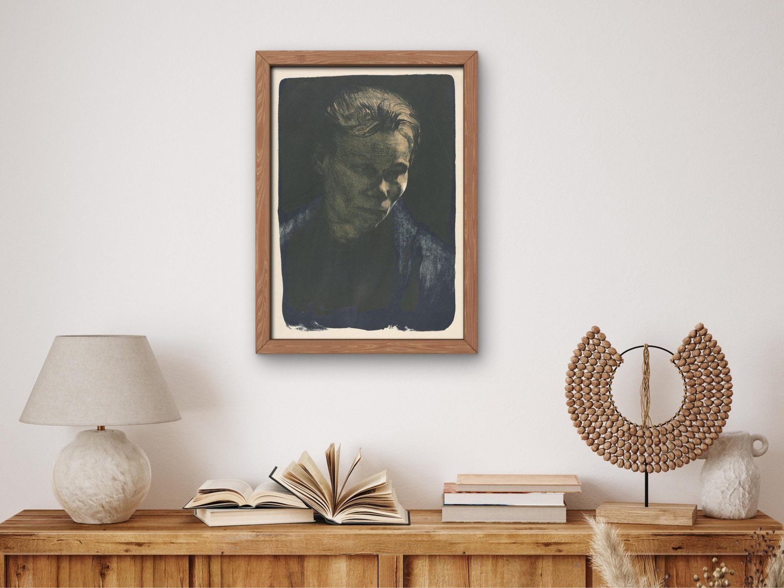 Working Woman with Blue Shawl by Käthe Kollwitz, 1903, Expressionism, fine art print