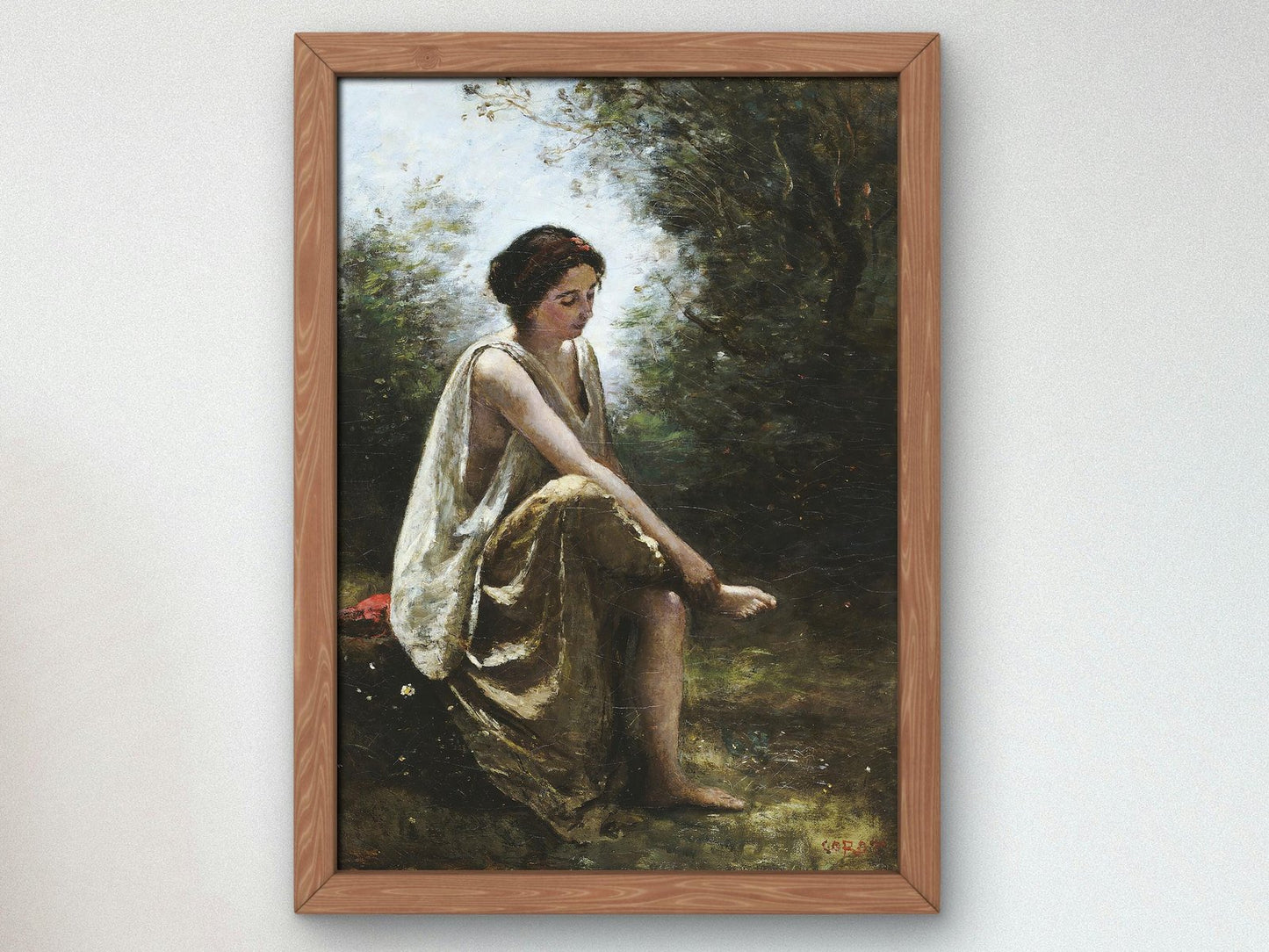 Wounded Eurydice by Jean Baptiste Camille Corot, 1868, Romanticism and Classical Landscapes, fine art print