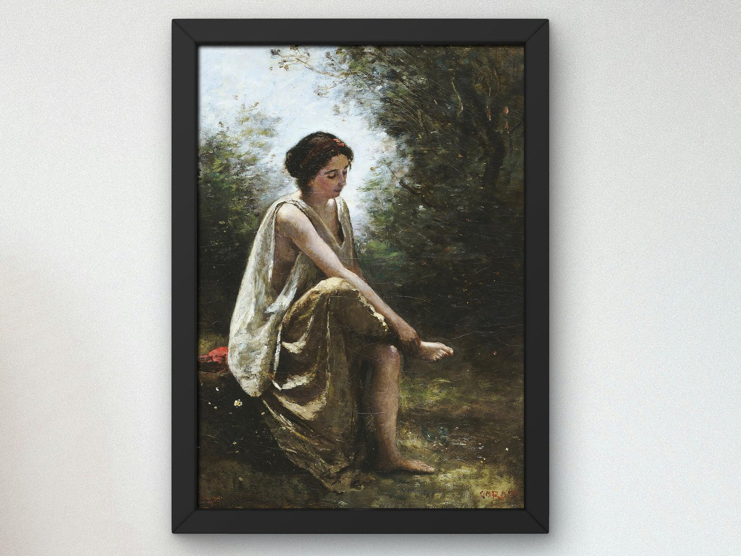 Wounded Eurydice by Jean Baptiste Camille Corot, 1868, Romanticism and Classical Landscapes, fine art print
