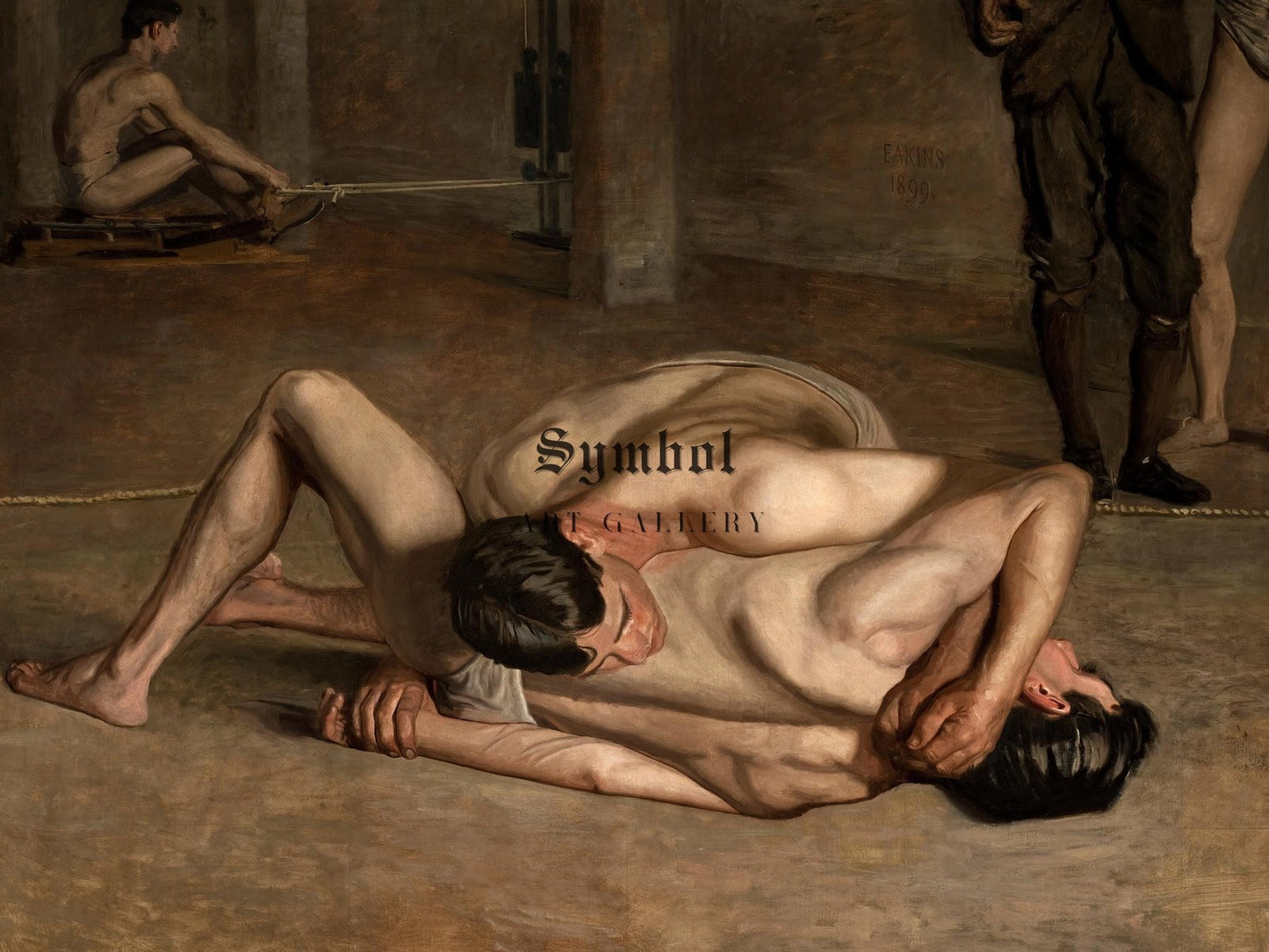 Wrestlers by Thomas Eakins, 1899, Realism and Naturalism, fine art print