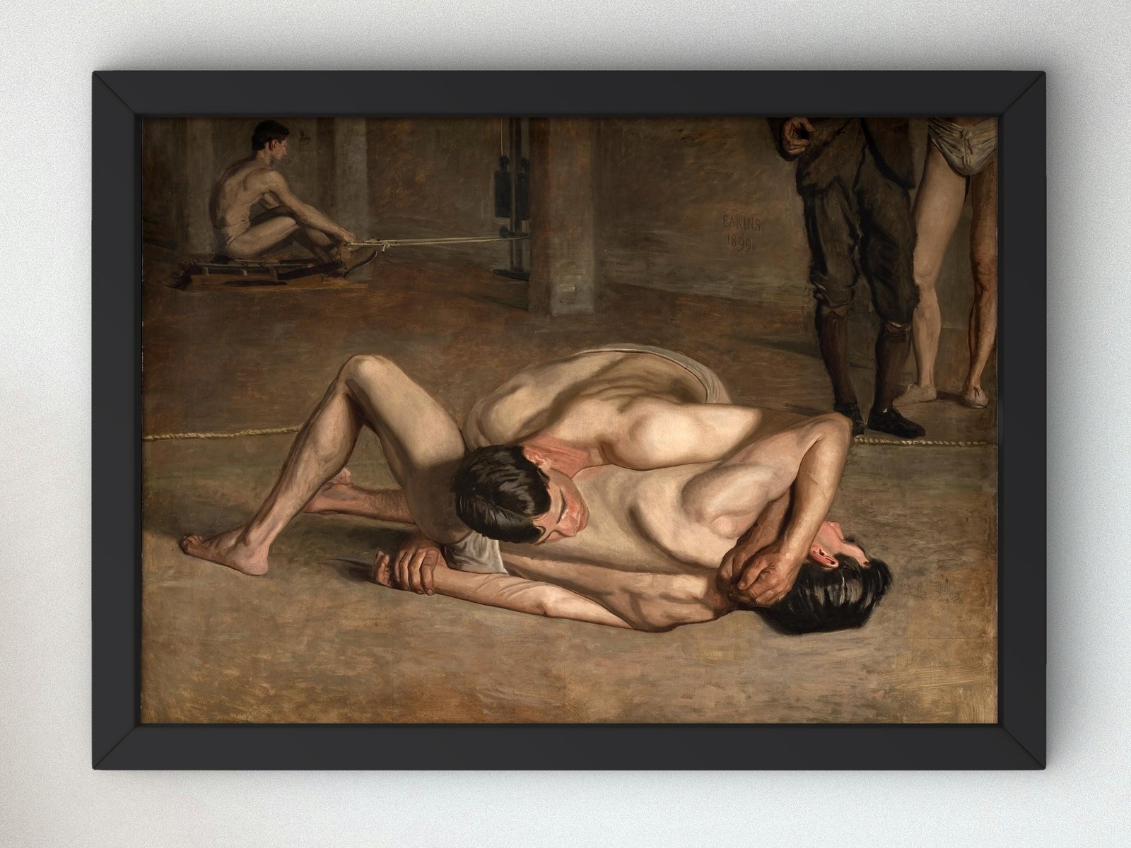 Wrestlers by Thomas Eakins, 1899, Realism and Naturalism, fine art print