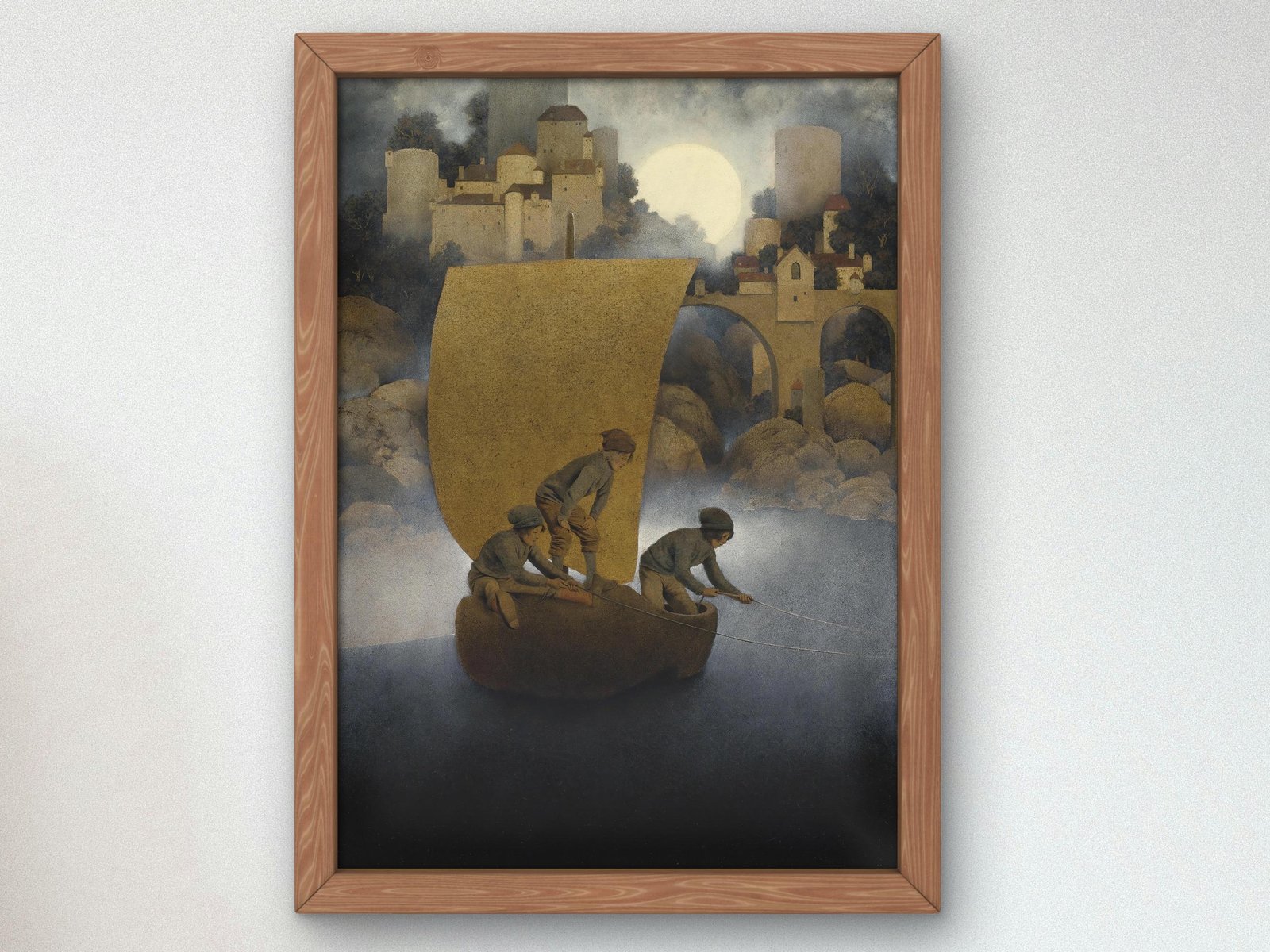Wynken, Blynken, and Nod by Maxfield Parrish, 1902, Art Nouveau and Belle Époque, fine art print