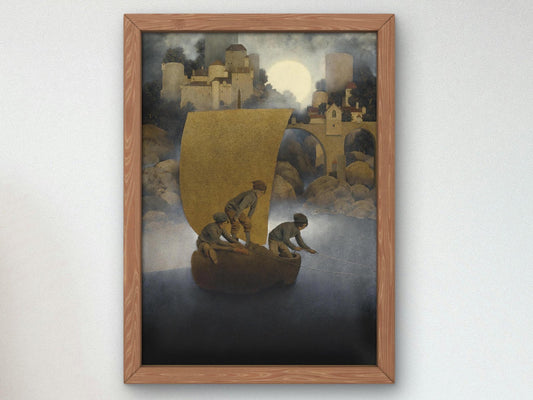 Wynken, Blynken, and Nod by Maxfield Parrish, 1902, Art Nouveau and Belle Époque, fine art print