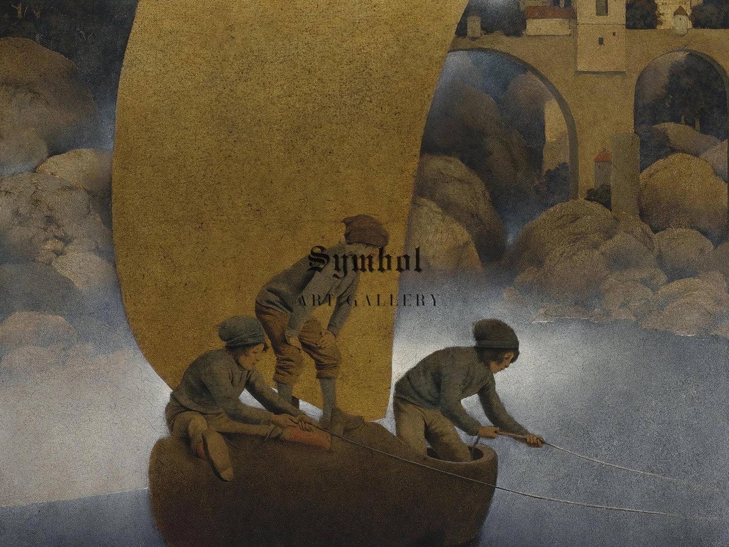 Wynken, Blynken, and Nod by Maxfield Parrish, 1902, Art Nouveau and Belle Époque, fine art print