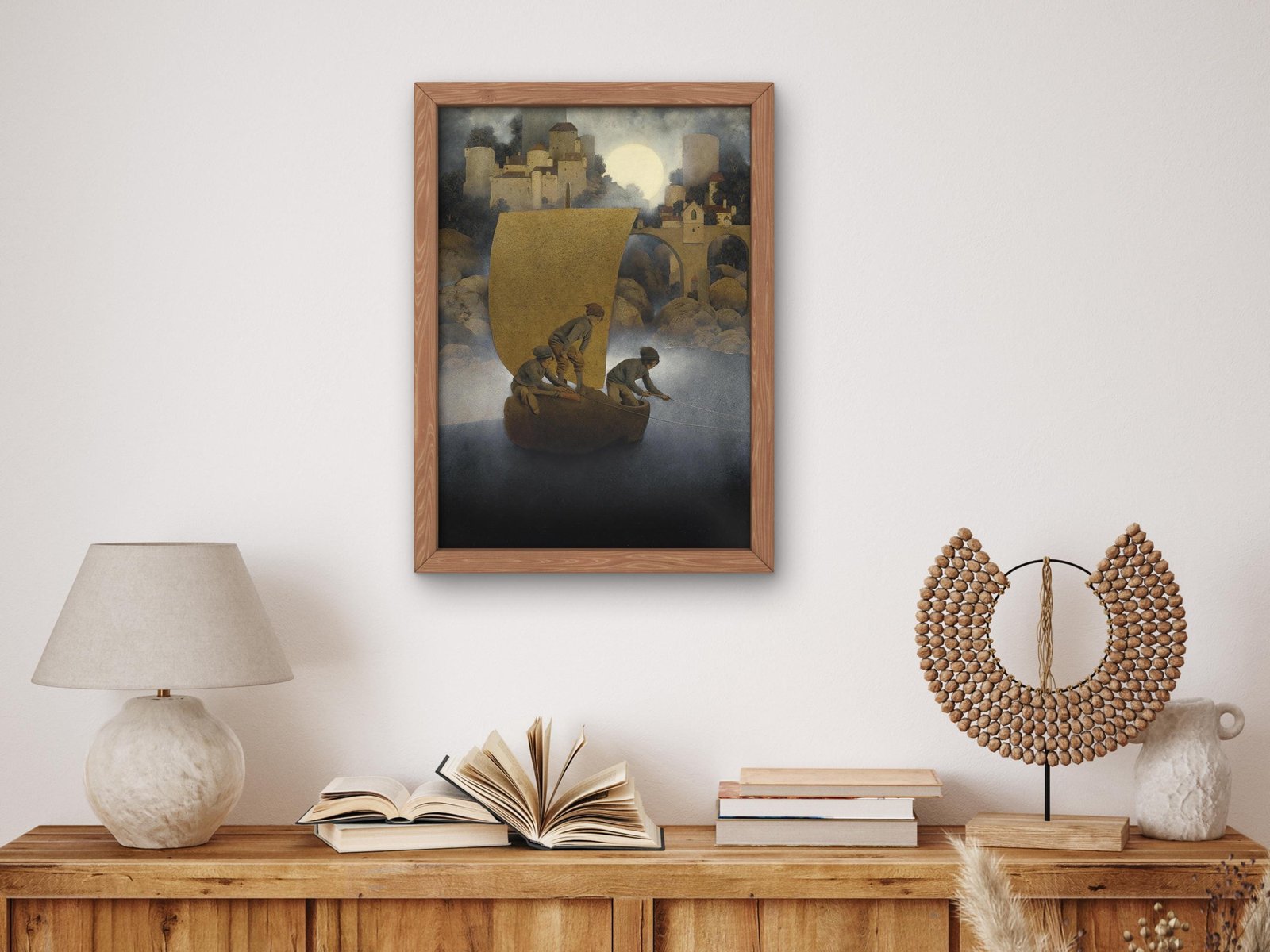 Wynken, Blynken, and Nod by Maxfield Parrish, 1902, Art Nouveau and Belle Époque, fine art print