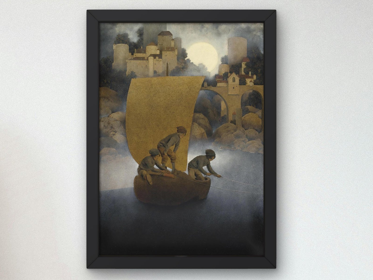Wynken, Blynken, and Nod by Maxfield Parrish, 1902, Art Nouveau and Belle Époque, fine art print