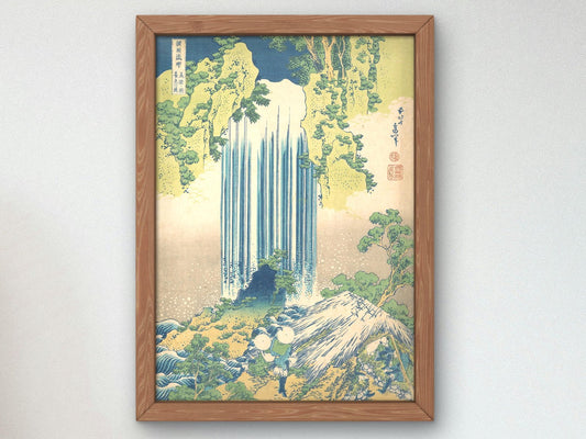 Yoro Waterfall in Mino Province by Hokusai, 1832, Japanese Woodblock Prints, fine art print