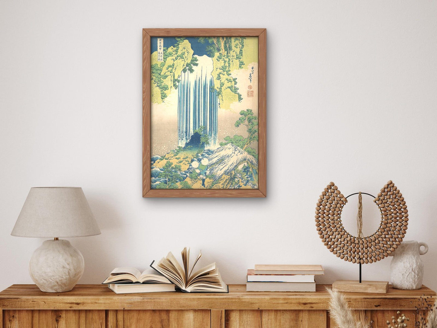Yoro Waterfall in Mino Province by Hokusai, 1832, Japanese Woodblock Prints, fine art print