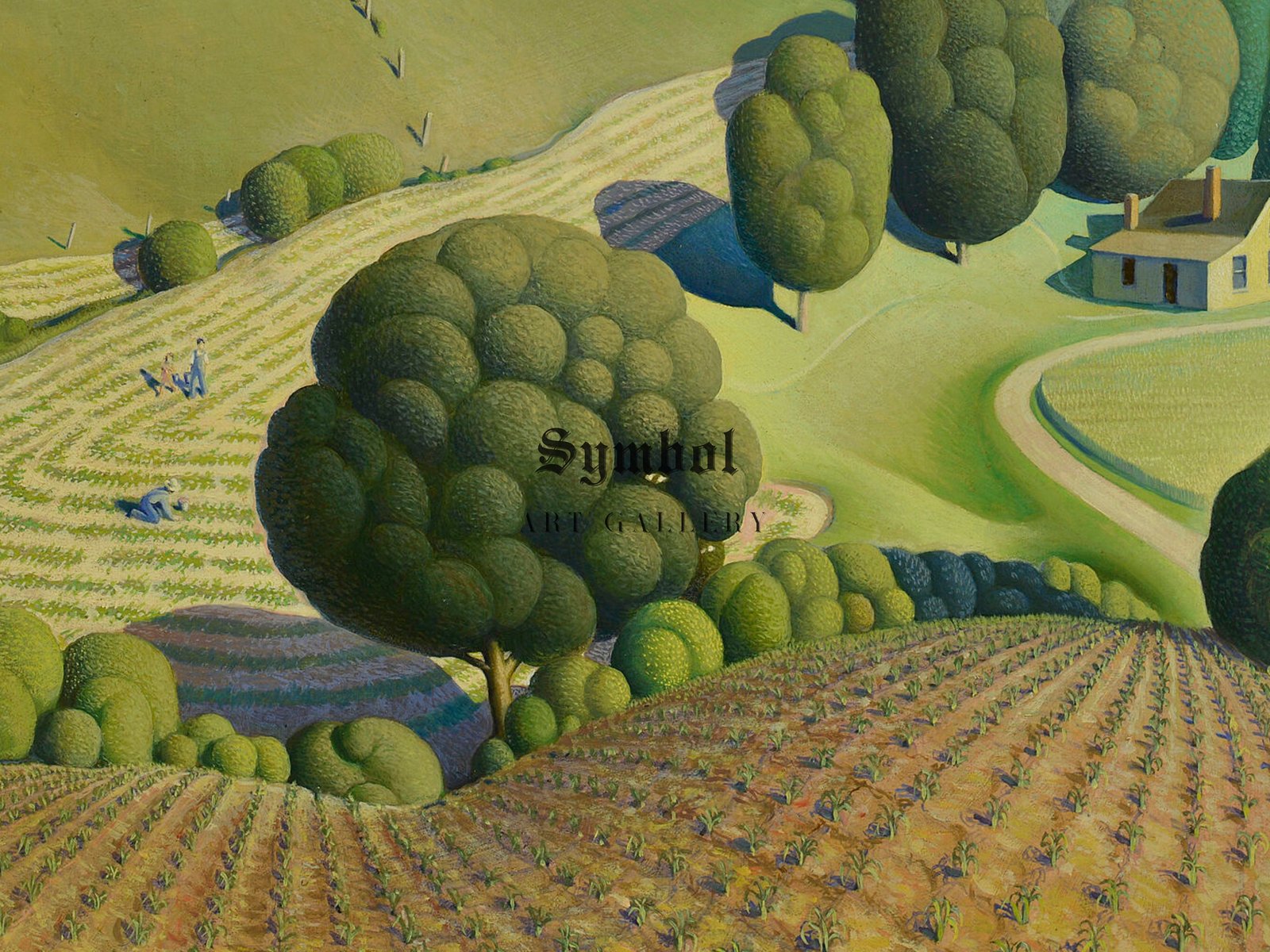 Young Corn by Grant Wood, 1931, Art Deco and American Modernism, fine art print