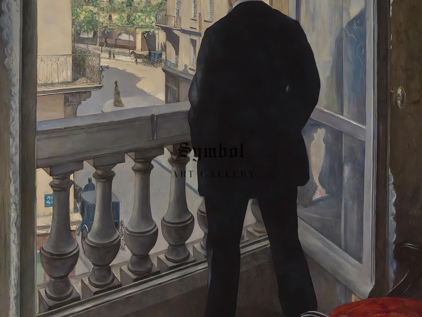 Young Man at His Window by Gustave Caillebotte, 1876, Realism and Naturalism, fine art print