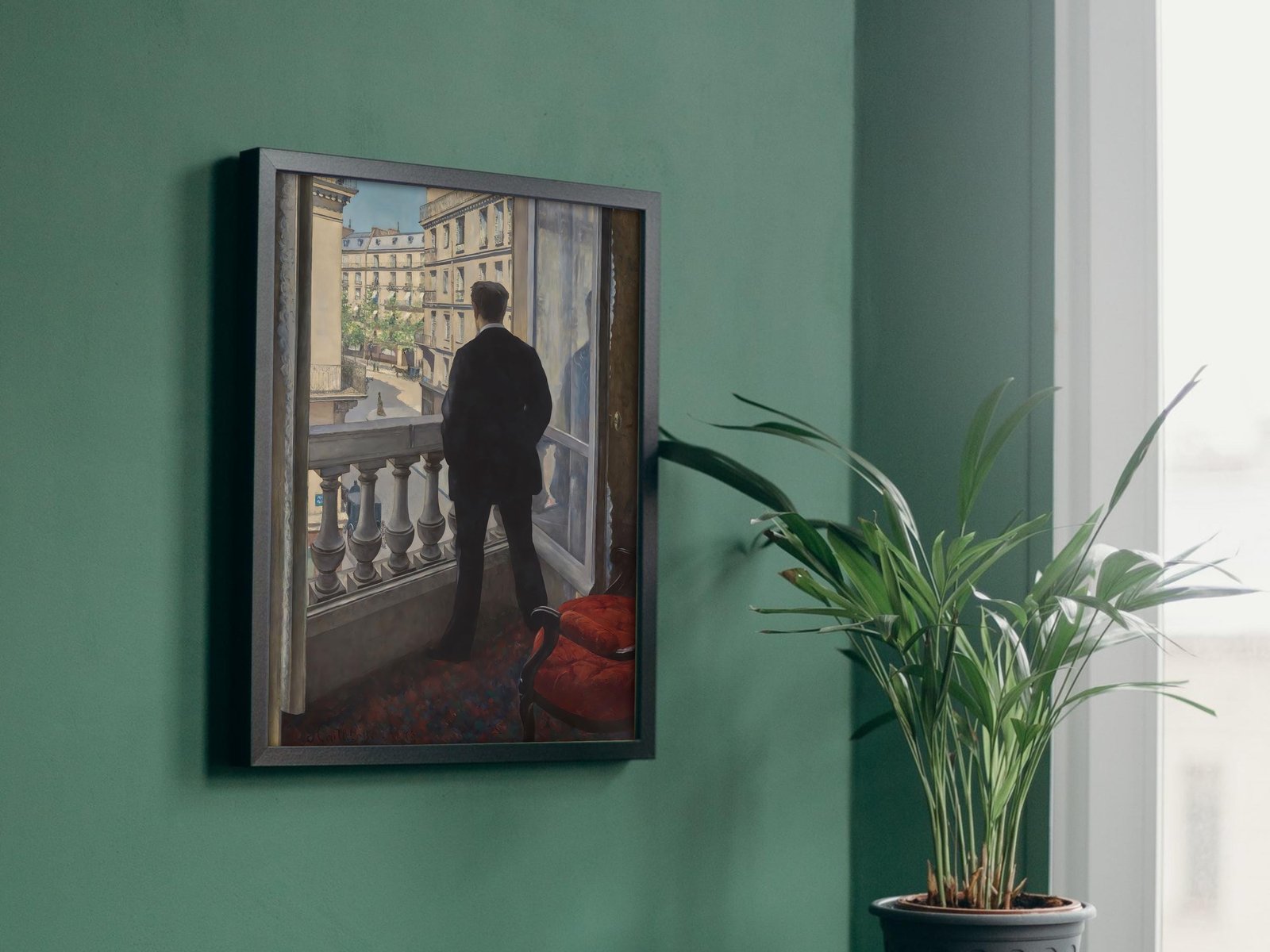 Young Man at His Window by Gustave Caillebotte, 1876, Realism and Naturalism, fine art print