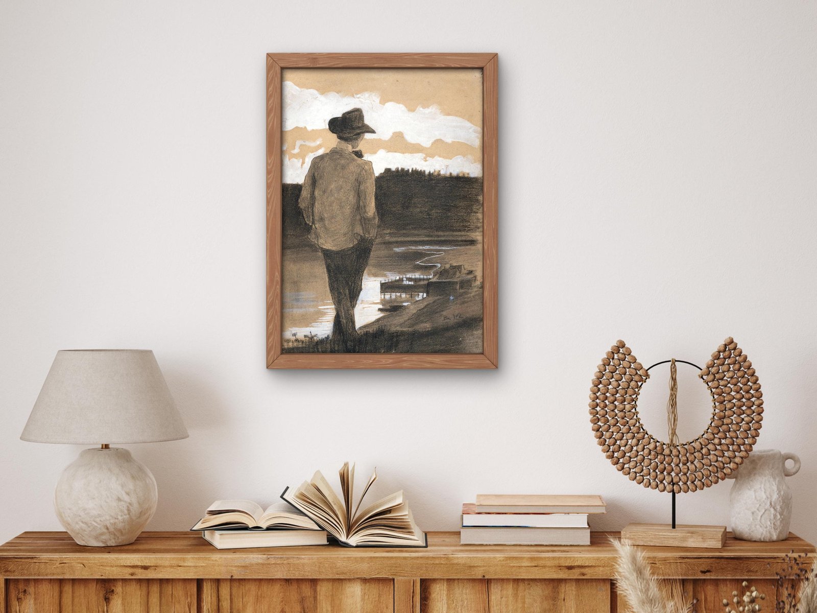 Young Man on a Riverbank by Umberto Boccioni, 1909, Futurism and Constructivism, fine art print