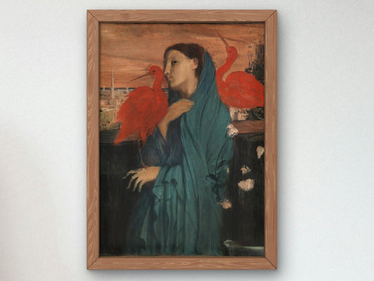 Young Woman with Ibis by Edgar Degas, 1862, Realism and Naturalism, fine art print